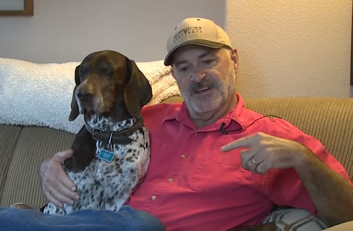 TD.Rattlesnake latches onto a puppy and bites him 5 times as he tries to free himself.